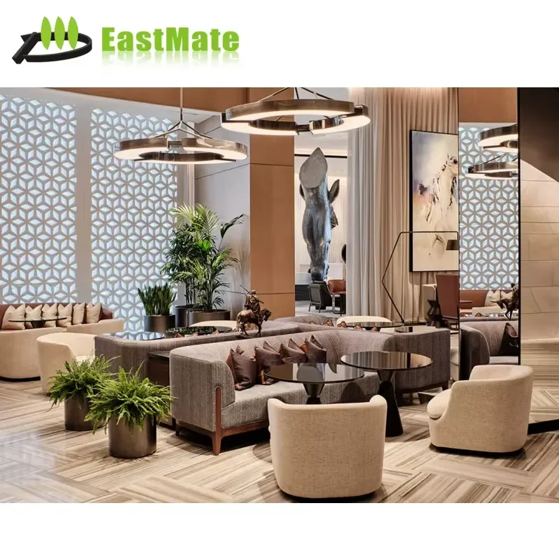 for Nordic Luxury Hotel Chair Set Custom Made Modern Five-Star Sofa with Strong Frame From Factory Directly for Hotel Project