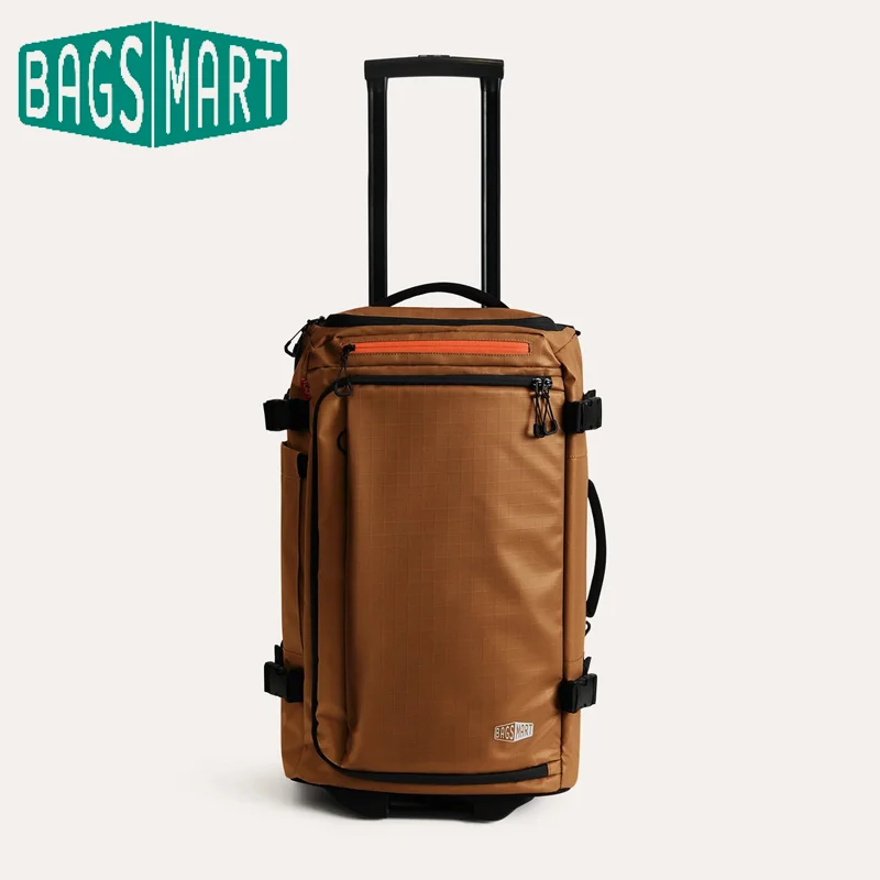 

BAGSMART 15.6in Laptop Backpack with Wheels Multiple Pockets Travel Work College Trolley Bag 43L Business Travel Roller Backpack