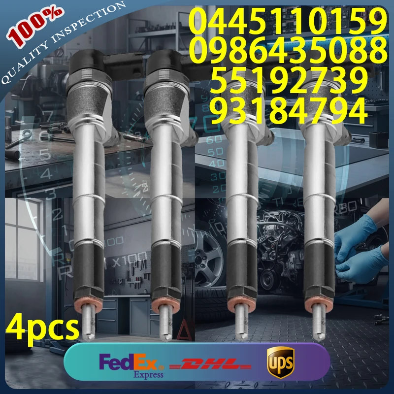 

0445110159 Diesel Injector 0986435088 55192739 93184794 for Vauxhall Vectra Opel Astra 1.9 DCi Diesel Engine 4pcs