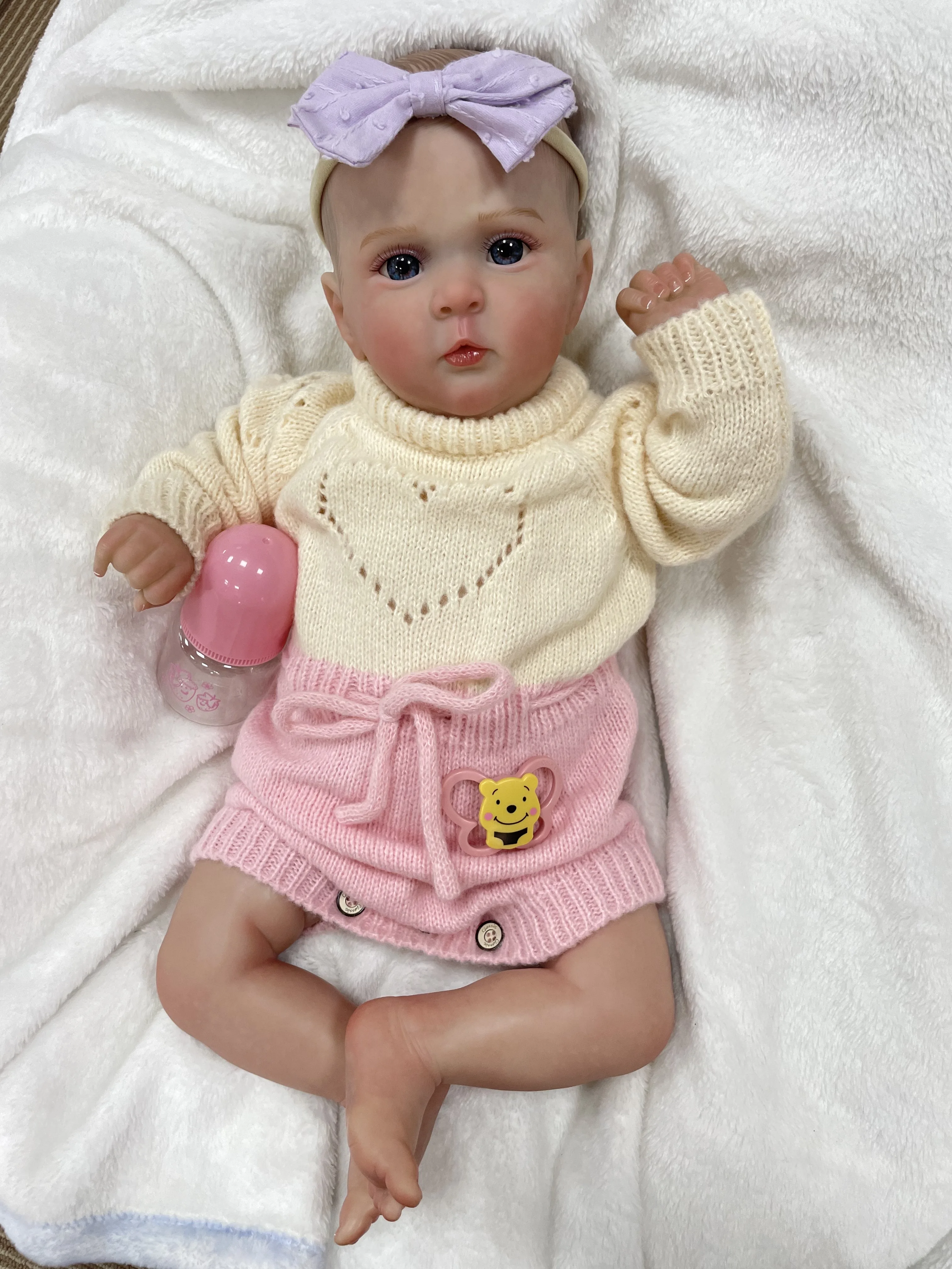 Cokela 19 inch Lifelike Reborn Baby Doll Cute Vinyl Doll Simulation Newborn Doll European Retro Baby Doll Toys Kid Xmas Gift