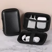 Data Cable Zipper Storage Bag Folding Portable Pouch for Phone Charger Mobile Hard Disk Travel Organizer Case
