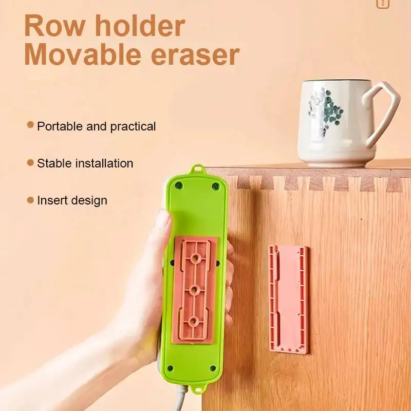 Self-Adhesive Desktop Socket Fixer Socket Holder Cable Power Strip Hold Wall-Mounted Wire Holder Home Cable Wire Organizer Racks