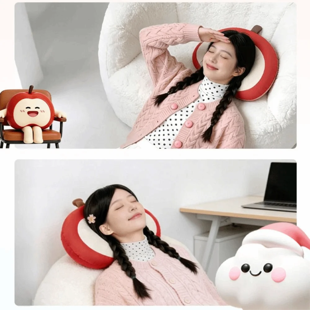 Kneading Electric Massage Pillow Heat Hot Compress Neck Massager Multi Point Comfortable Waist Support Cushion Household