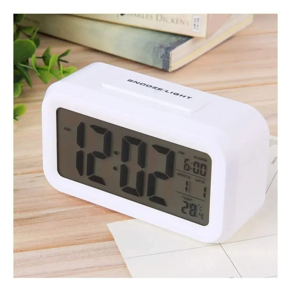 LED Digital Alarm Clock Backlight Snooze Data Time Calendar Desktop Multifunction Electronic Backlight Table Clock