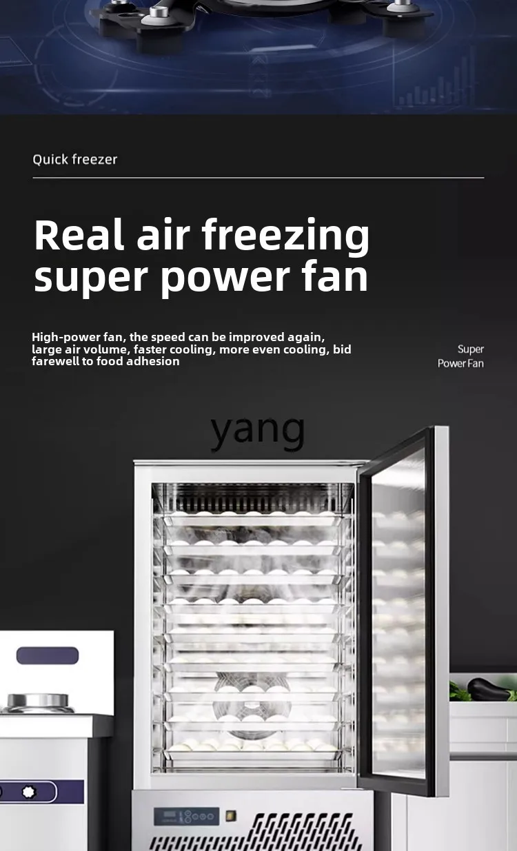 خزانة تجميد بدرجة حرارة منخفضة ومبردة بالهواء من LMM، خزانة توصيل كعك خيار البحر والزلابية