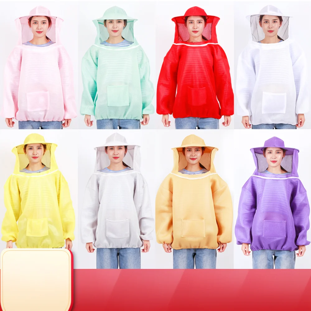 For Bee Warrior Anti Bee Protection Jacket Breathable Polyester Safety Gear For Beekeeping And Outdoor Farming