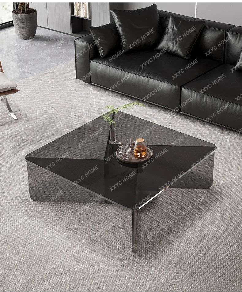 

Light Luxury And Simplicity Square Acrylic Tea Table Small Apartment Living Room Creative Design Tea Table