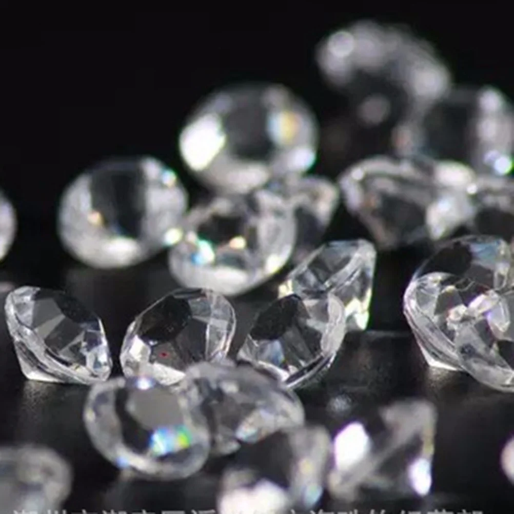 

500Pcs Acrylic Plastic Rhinestones 10Mm Transparent Resin Diamonds for DIY Phone Case Decoration Scrapbooking Craft Wedding