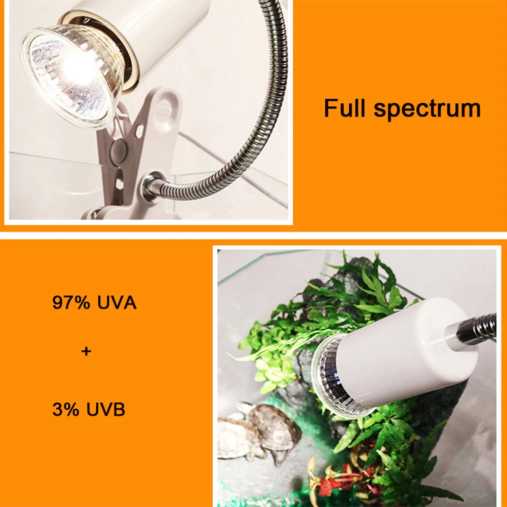 Uvb 3.0 Reptile Lamp Bulb Turtle Basking Uv Light Bulbs Heating Lamp Amphibians Lizards Temperature Controller Pet Supplies