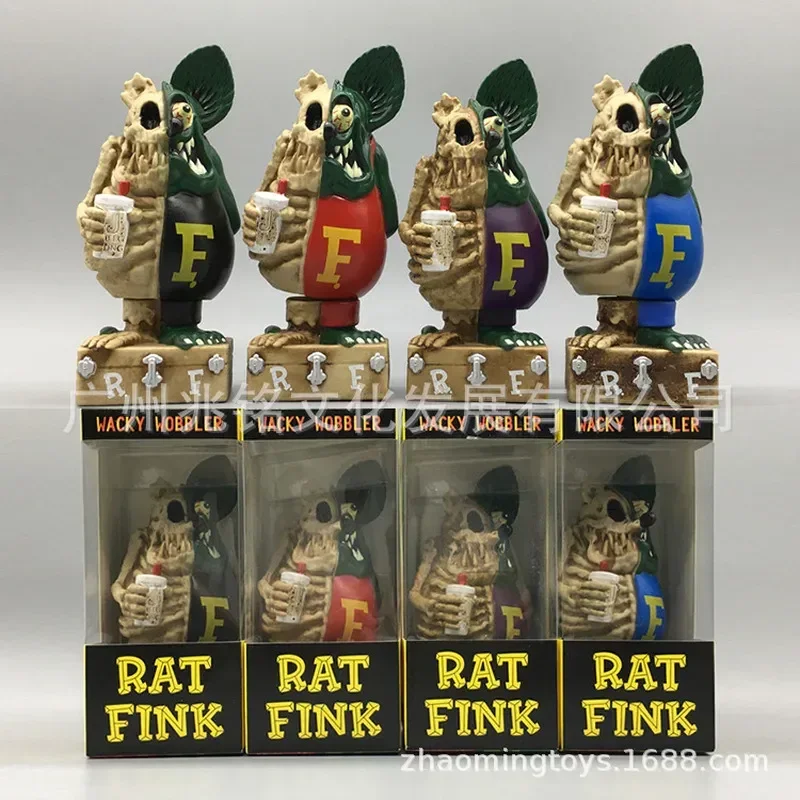 Полу-Анатомия крыса Финк машина переработчик машина голова встряхивания кукла локомотив культура символ старой школы 17 см ПВХ аниме фигурка автомобиль орнамент