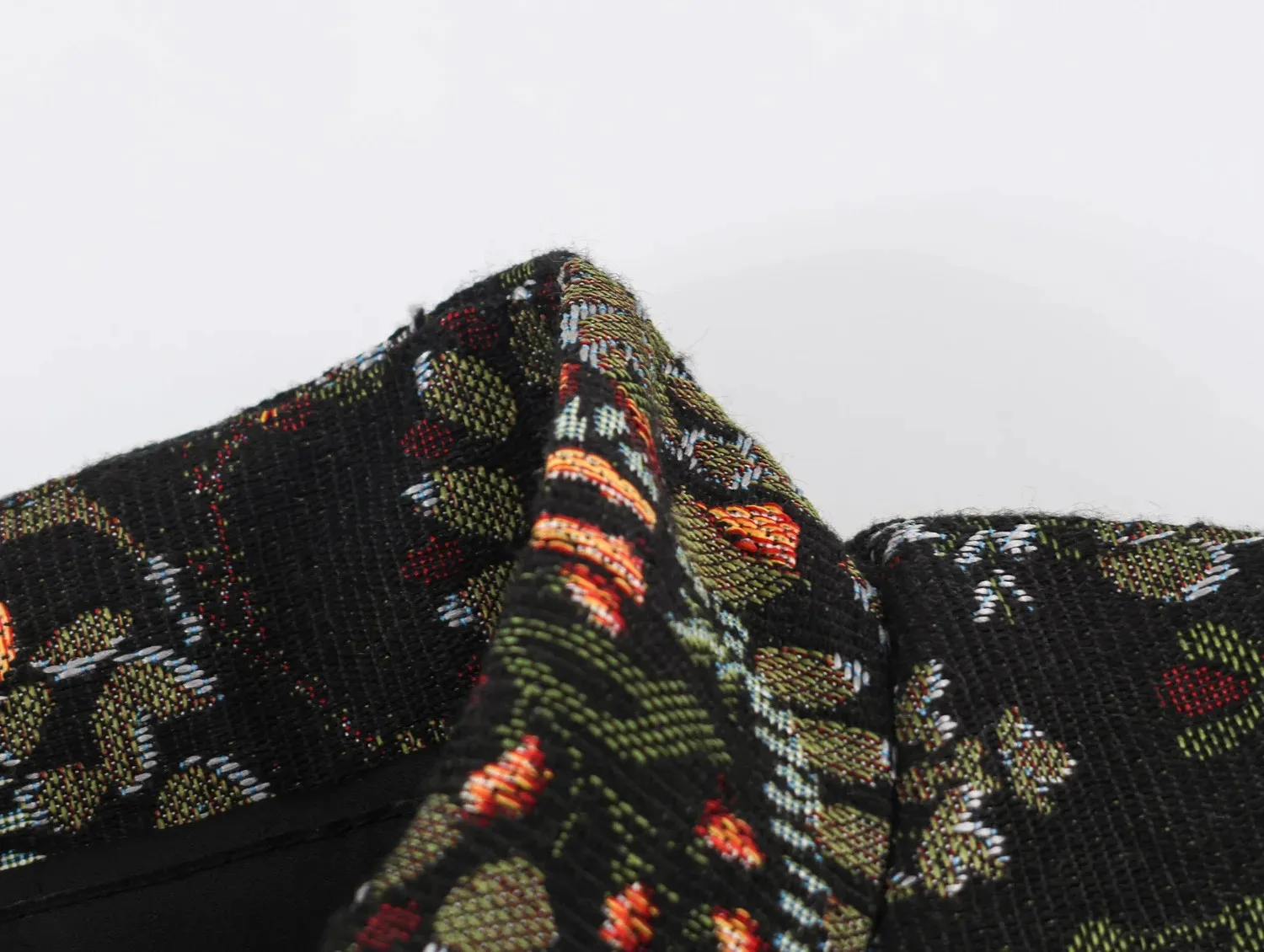 Damen Freizeitjacke mit Blumenmuster, figurbetont, Stehkragen, lange Ärmel, Knopfleiste, Peplum-Ärmel, Damenmode, Herbst, Party-Mantel – Detail 11