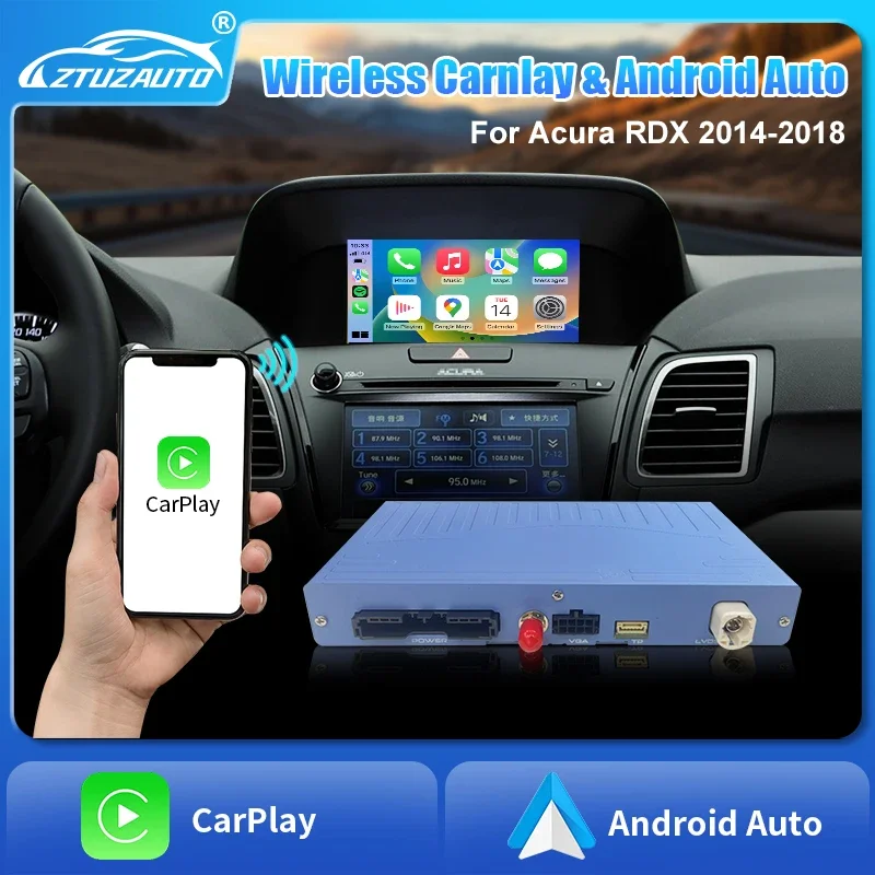 Car Ai Box Wireless Carplay Android Auto For Acura YD3 RDX Dual Screen 2014-2018 Original Screen Support Mirroring Car Play
