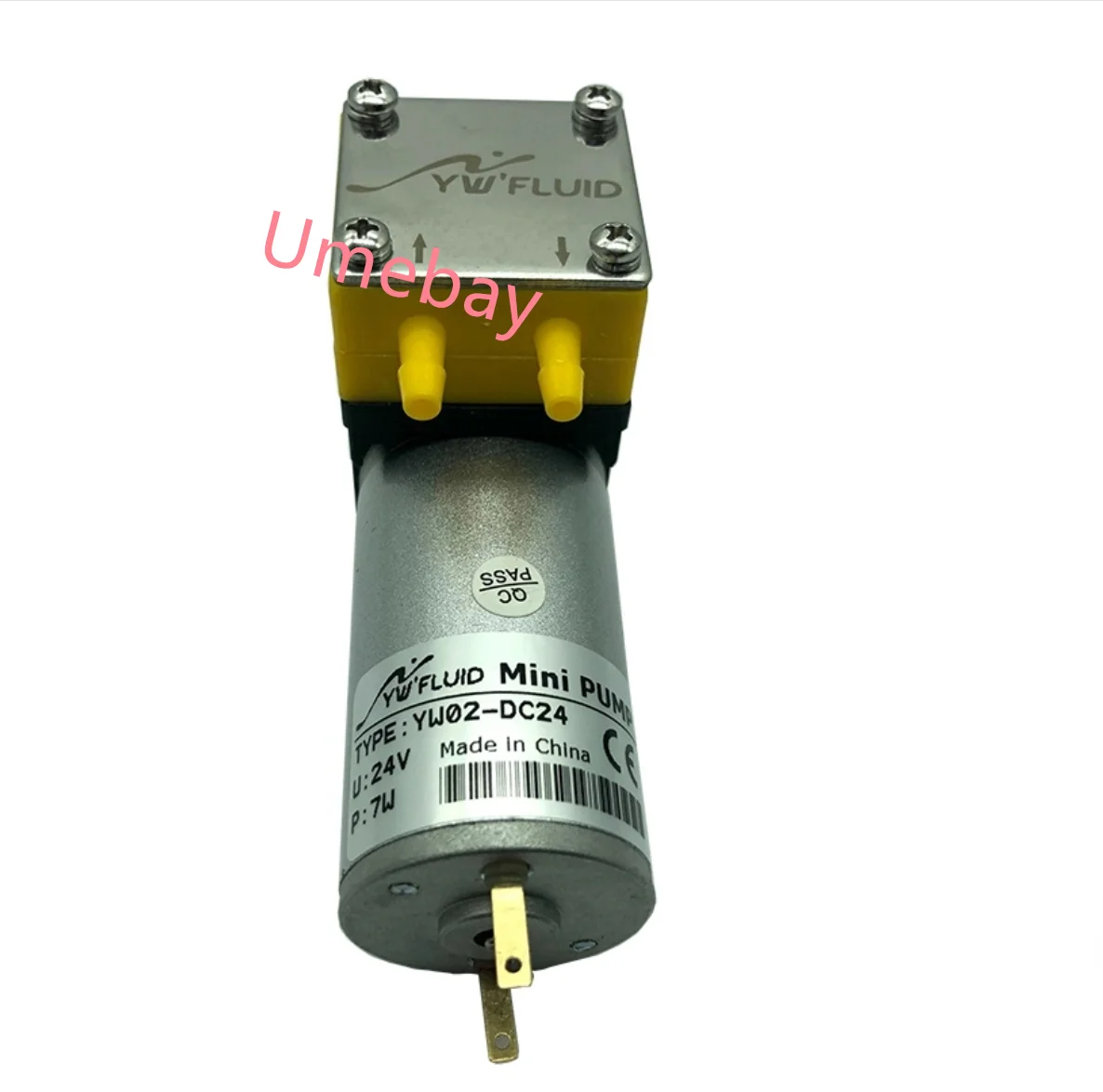 1 piece, 24V DC motor micro diaphragm vacuum pump 0.4-1L/min sampling pump self-priming pump