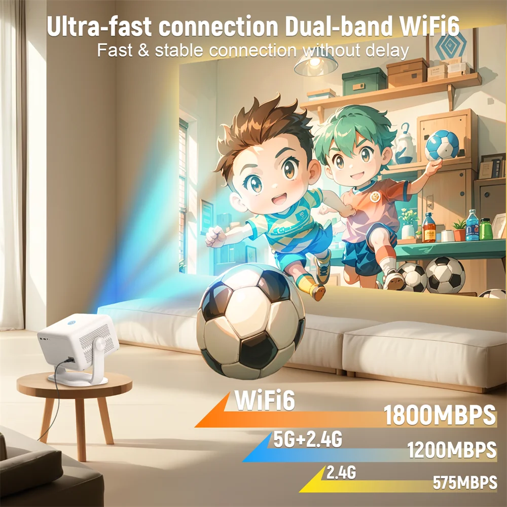 جهاز عرض Velec TP350 650 ANSI 4K HD 1080P أندرويد 13 تركيز تلقائي Wifi6 BT5.2 محمول فيديو خارجي مسرح منزلي ذكي Proyector #5