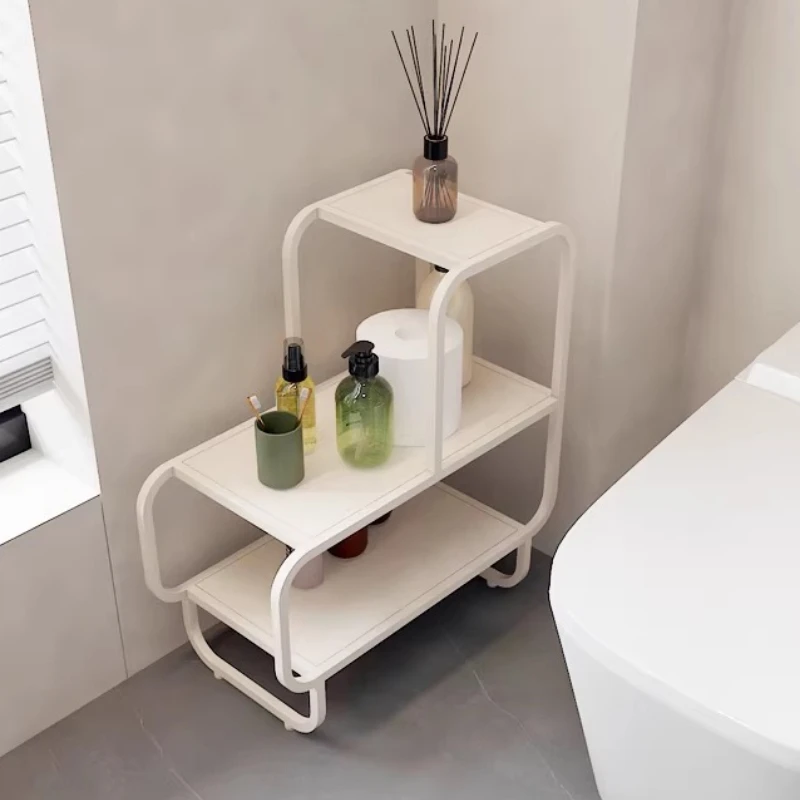 

Narrow Bathroom Storage Organizer Space Saving Gap Toilet Paper Multifunctional Storage Shelves Modern Bathtub Side Racks