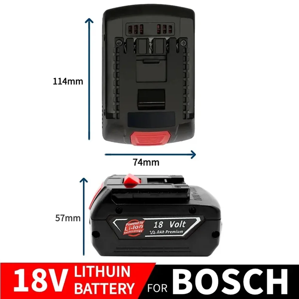 BAT610G+AL1820CV for Bosch battery professional 18V 6.0AH Li-ion battery replacement with LED & charger 14.4V-18V