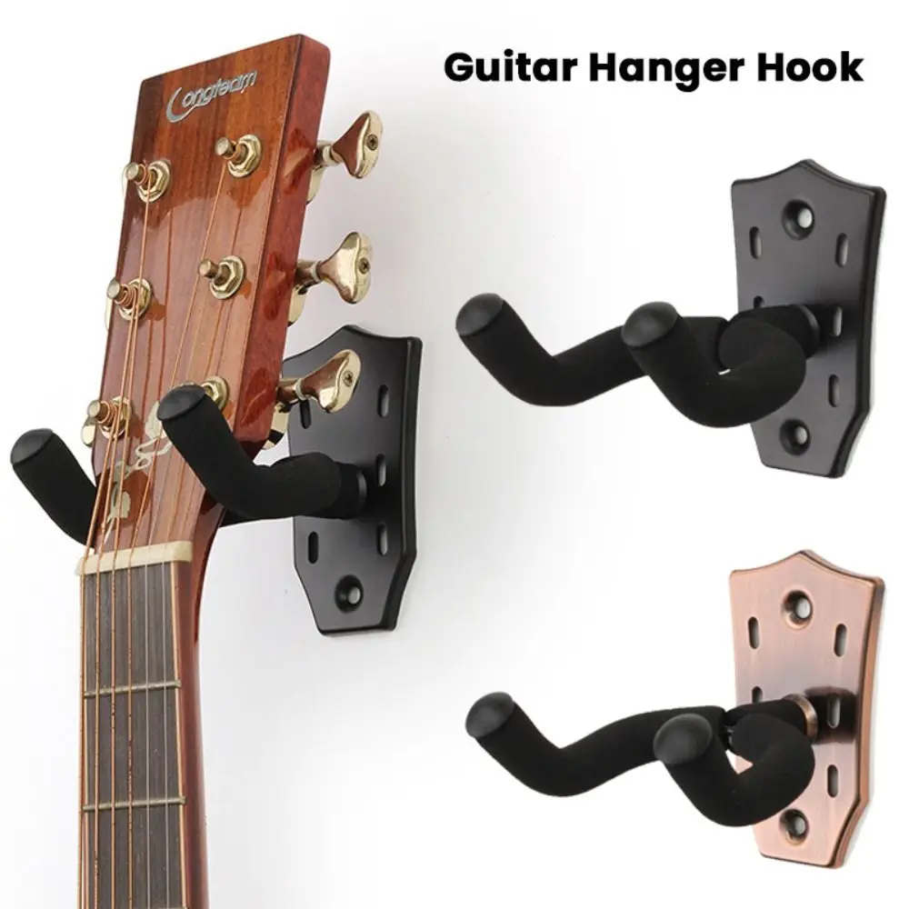 Universal Metal Guitar Wall Hanger Wall Mount Non-slip Guitar Hook Ukulele/Violin Stand Ukulele/Violin