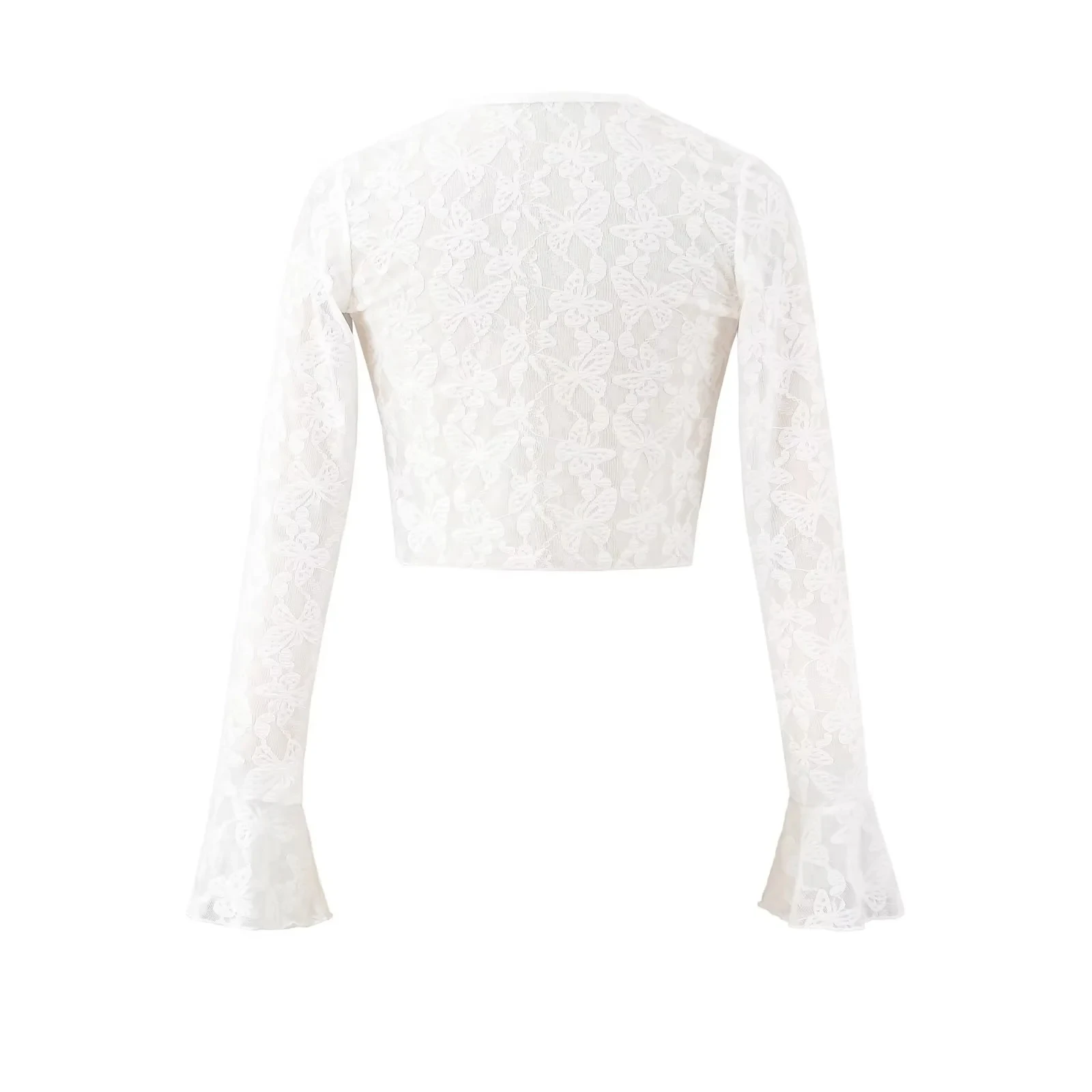 Ele Pure Desire Sexy Me Protection solaire haut femmes été coupe ajustée longue Sve ouvert Cardigan ort vêtements d'extérieur