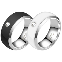 Fashion New Technology NFC Smart Finger Digital Stainless Steel Male And Female Couple Rings For Android/iPhone Mobile Phones