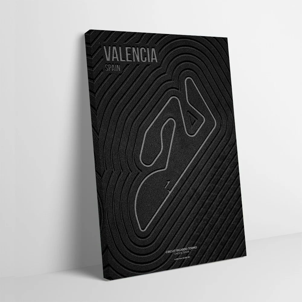 Póster de GP Comunitat Valenciana, lienzo impreso personalizado, pintura para imágenes, arte de pared, decoración estética para habitación, varita Deko, decoración para dormitorio
