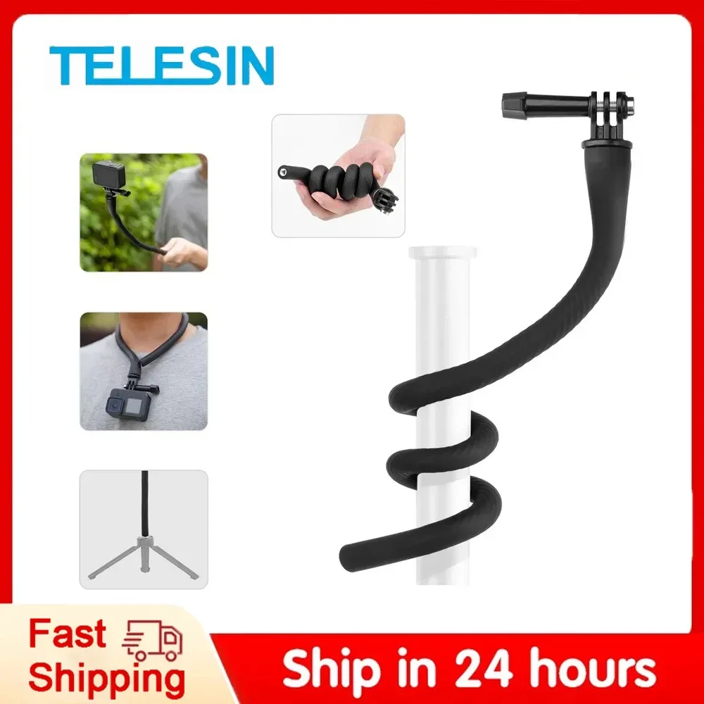 TELESIN Flexible Halterung Action Kamera Halterung Für Gopro Insta360 DJI Action Kamera Octopus Stativ Telefon Halter Clip Ständer