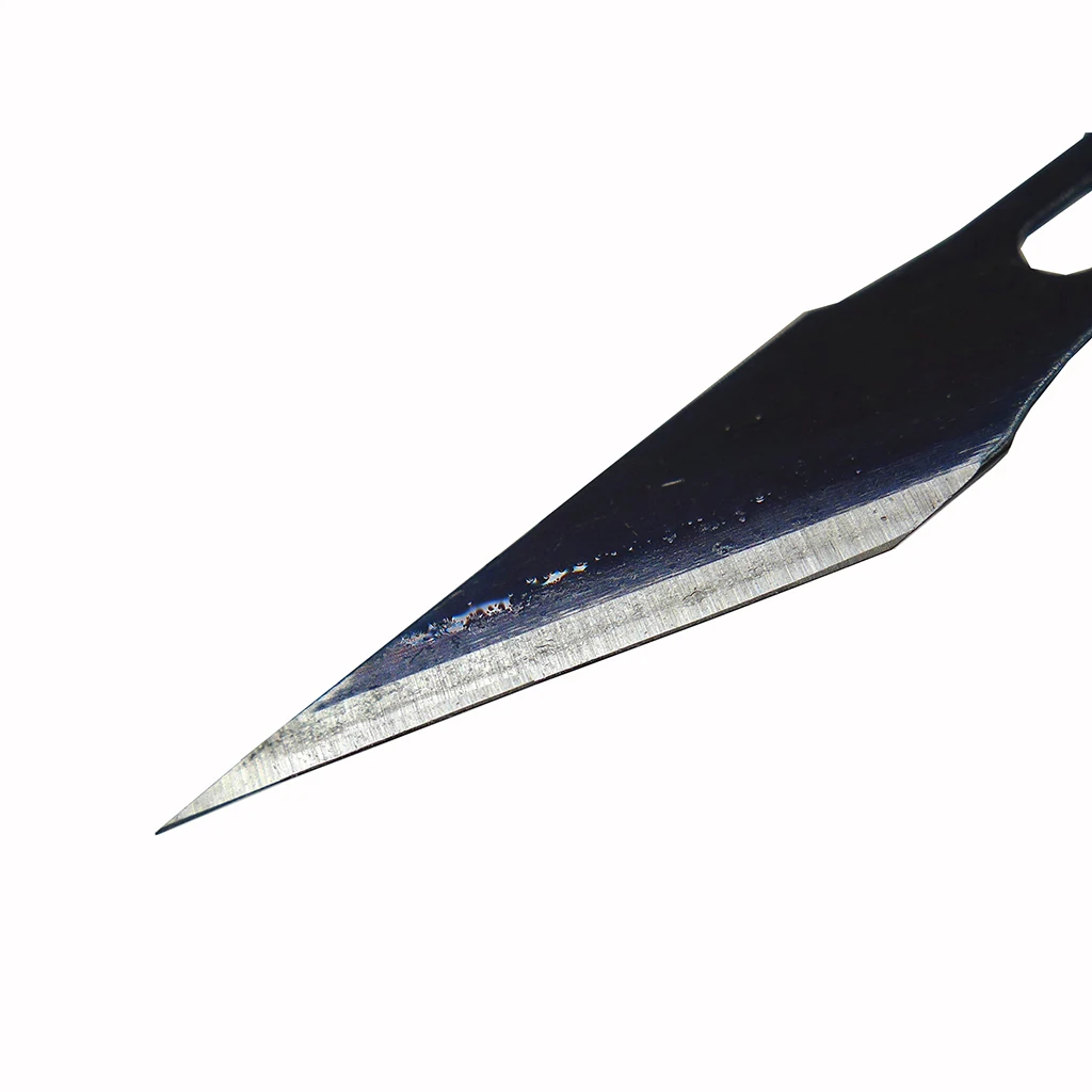 20PCS NO.11 Klingen Schwarz Stahl Gravur Messer Klingen Holzbearbeitung Werkzeuge SK5 hohe scharfe Metall Klinge Stichel Handwerk Messer klinge – Detail 5