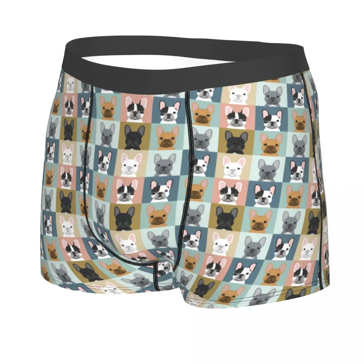 Customized French Bulldog Portraits Pattern Boxer Shorts For Men Frenchie Dog Lover Underwear Panties Briefs Soft Underpants