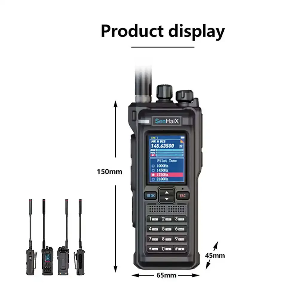 Imagem -06 - Senhaix-handheld Multiband Interphone Gt12 Outdoor Mobile App Bluetooth Escrita Frequência Varrer