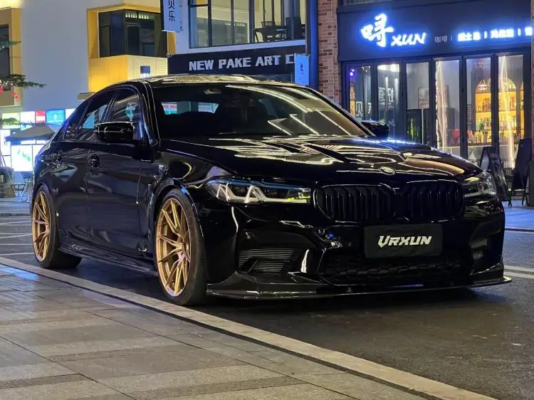 21 for BMW M5 F90 Body Parts-Late Modification Carbon Fiber 3D Front Lip Front Chin Front Shovel