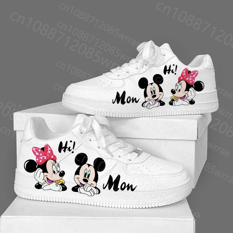 

Обувь с Микки Маусом и Минни для мужчин и женщин, дизайнерская индивидуальная повседневная обувь, мужские кроссовки на платформе для мальчиков, повседневная обувь для катабординга с 3D граффити