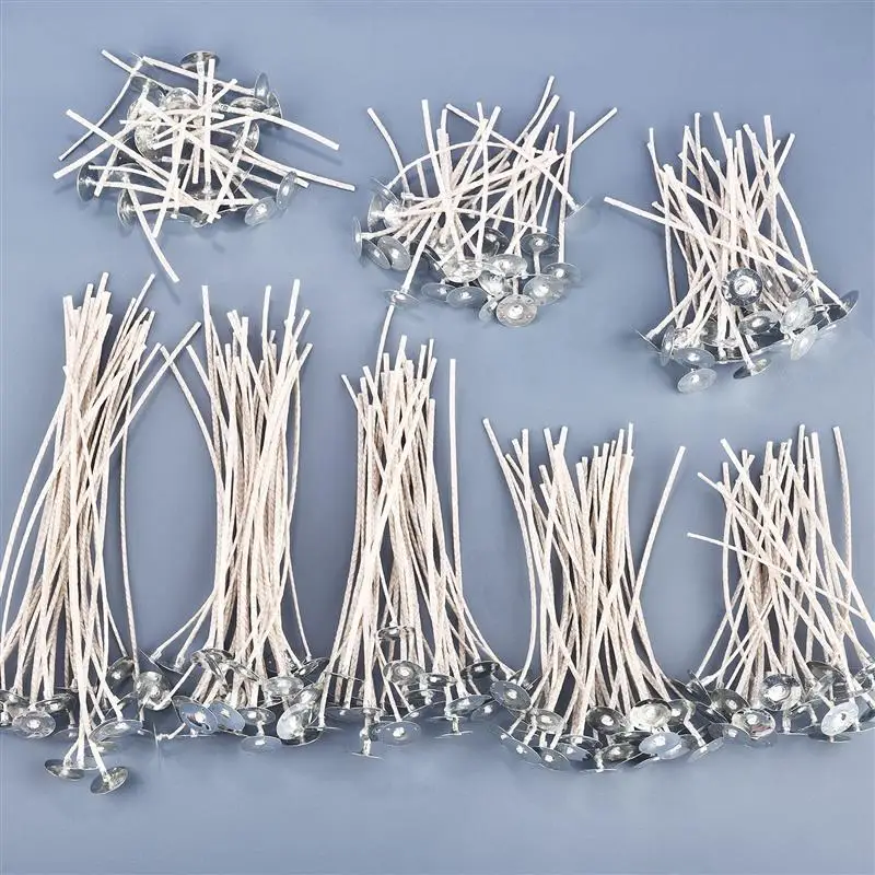 30pcs Candle Wicks Low Smoke Pre-Waxed Diy Candle Making Pre-Waxed Wicks Soy Wax Kerosene Cotton Wax Line Accessories