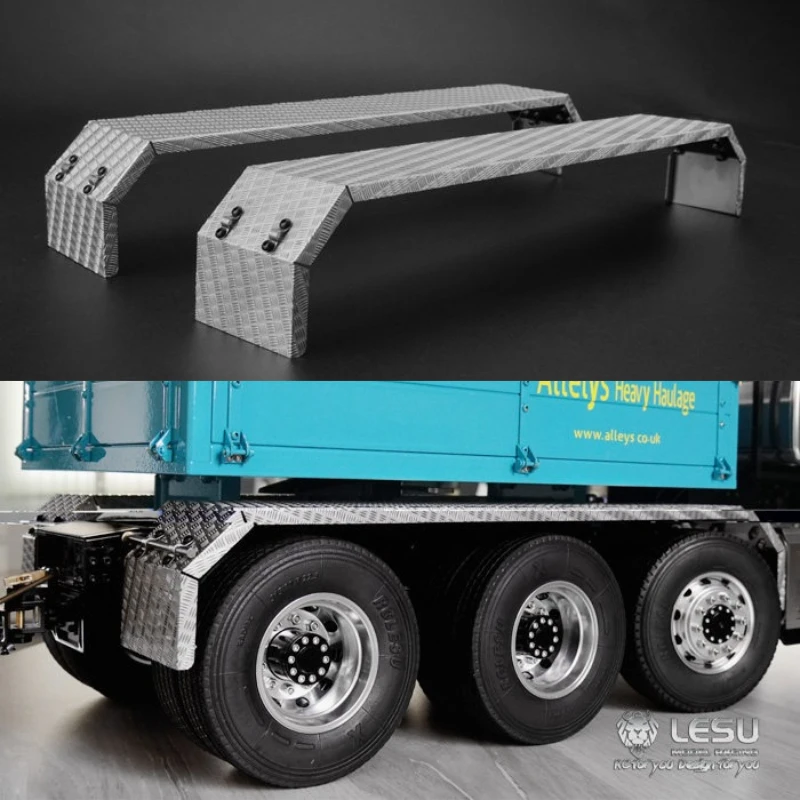 LESU RC 1/14 Toy Truck Rear 3-Axle Fender For Tamiya 1/14 Scale Tractor Dump Tipper Truck DIY Parts Accessories LS-20160901-A-6