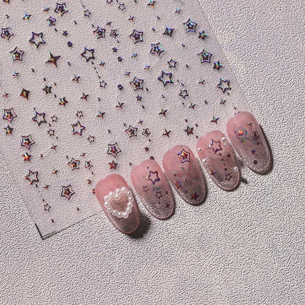 

Bohemian Style Bohemian Nail Stickers Manicure Ornaments Nail Accessories Bohemian Nail Decals Star Pattern Flower