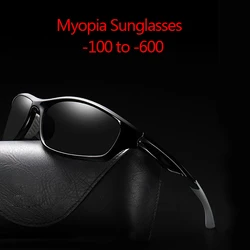 Sports Polarized Nearsighted Sunglasses Shortsighted Myopia Prescription Driving Sun Glasses -100 to -600
