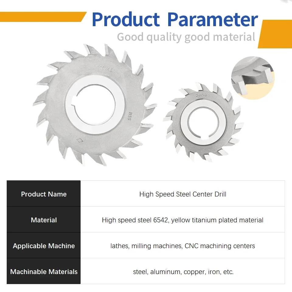 RIGTIP Three Sided Indexable Disc Saw Milling Cutter Alloy Tungsten Steel Tool CNC Blade Maching Flat Carbide Tools