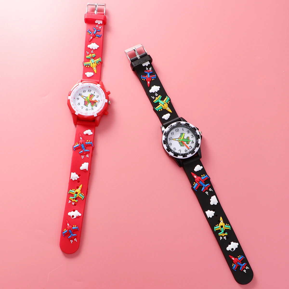 2 pezzi orologio 3D cartone animato cronometro da polso ragazza orologi bambino bambini personaggio bambini elettronico per bambini
