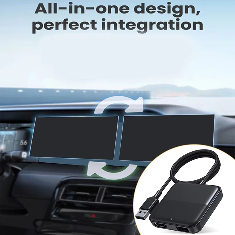 محول السيارة - محول الوسائط المتعددة المتوافق مع Carplay اللاسلكي لـ Android TV-Stick Game Box-Y41A