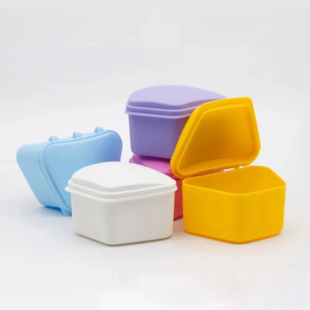 Dustproof False Teeth Box Sealed Denture Bath Appliance Denture Storage Box Health Care Portable Dental Retainer Case