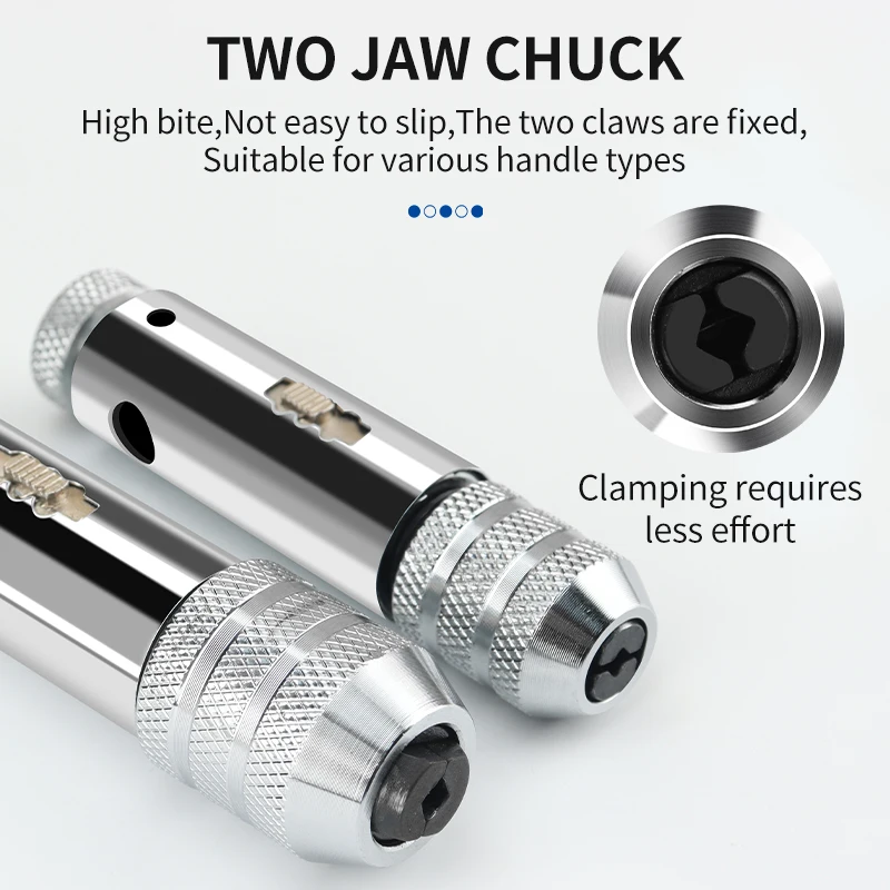 LUXIANZI Adjustable T-Handle Ratchet Tap With M3-M8 3-8mm Machine Screw Thread Tap Wrench Drill Set Hand Tapping Tool Wrench