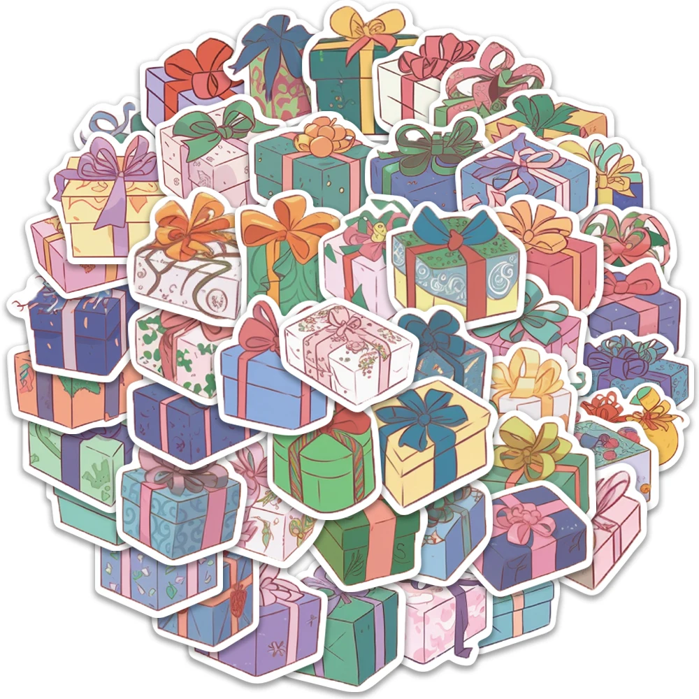 50PCS Simple Gift Stickers Exquisite Account Materials Phone Cases Laptop Suitcases Water Cups Waterproof Stickers