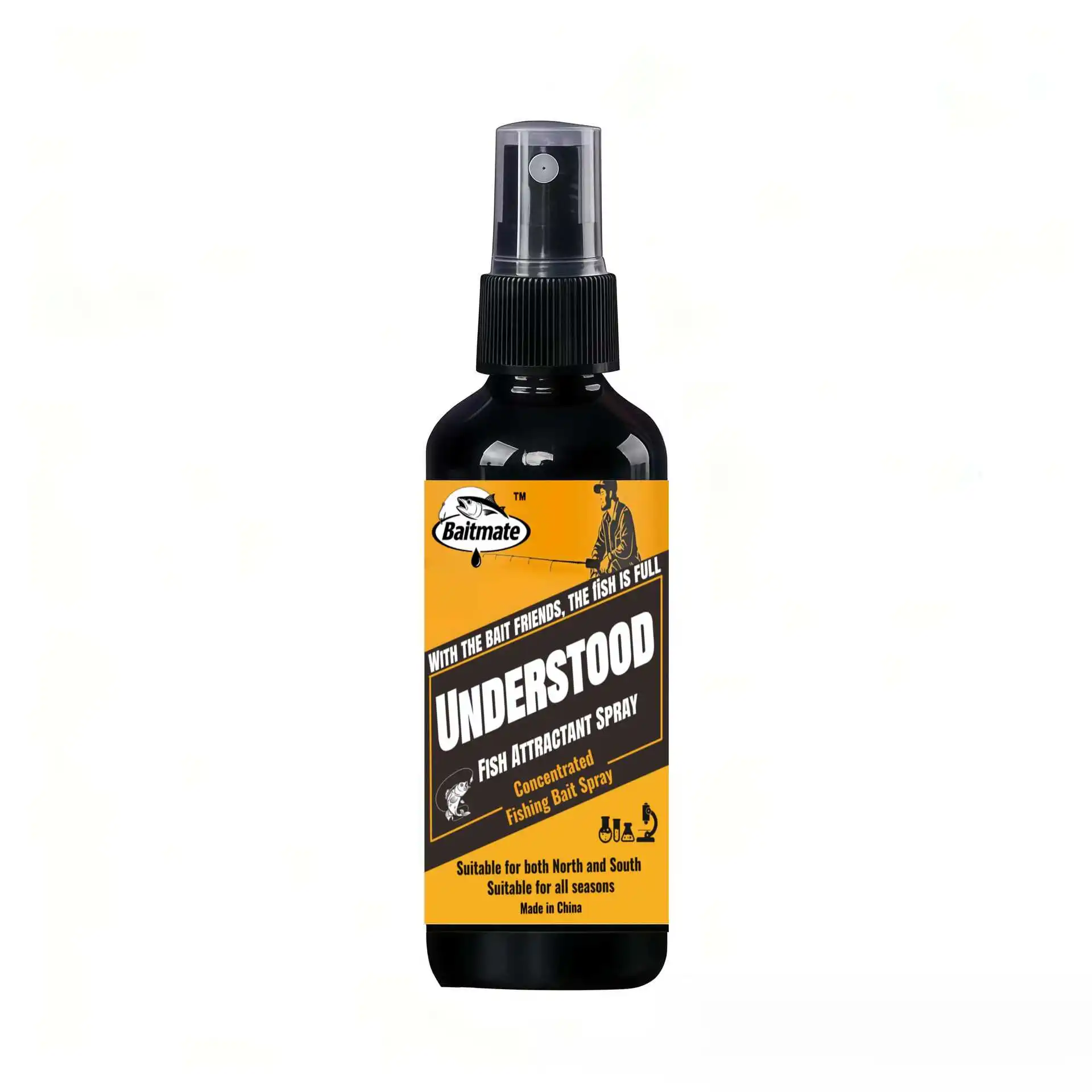 Fischlockmittel-Spray 60ml - Enthält natürliche Köderstoffe zum Anlocken von Barsch, Forelle, Schmerle, Lachs, Karpfen und Wels - Geeignet für Süßwasser