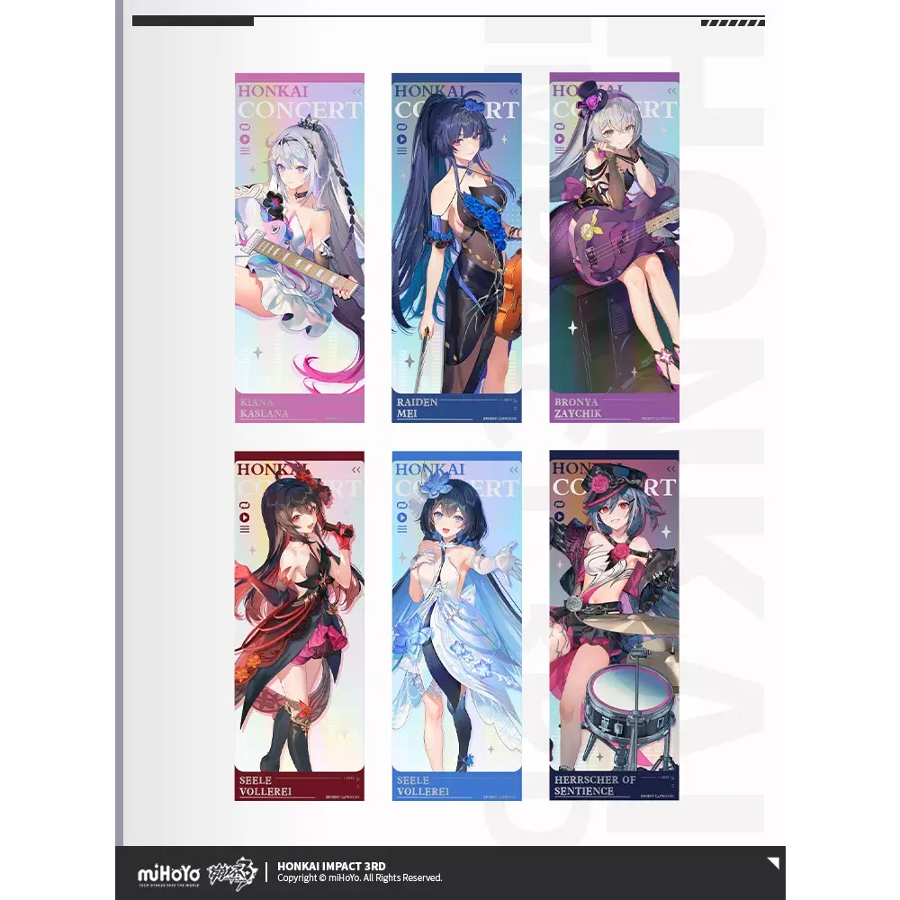 

Sunsyea Honkai Impact 3rd Official Merch miHoYo Original Authentic LHQL Concert Laser Commemorative Tickets Set