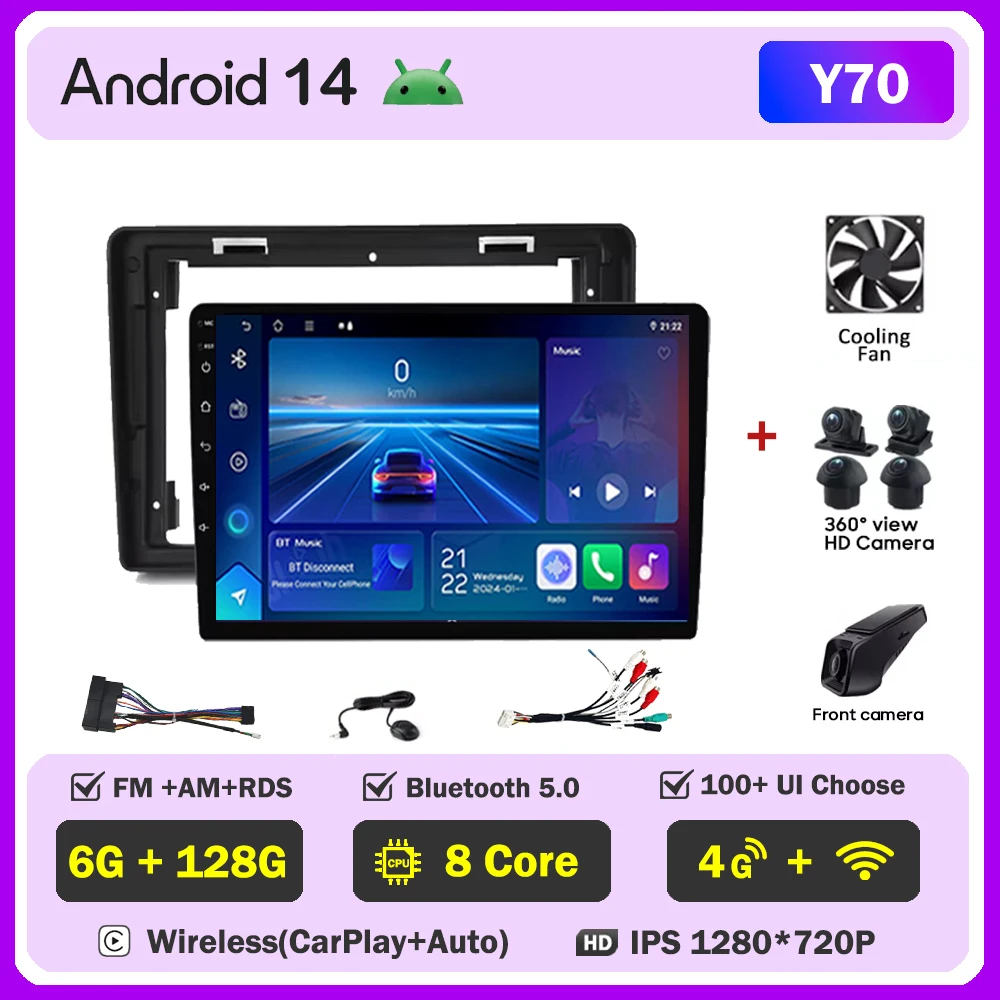 Autoradio voor Citroen C2 C3 2001-2010 Android Multimedia Speler GPS Navigatie Carplay LED Touch Screen Auto Stereo draadloze