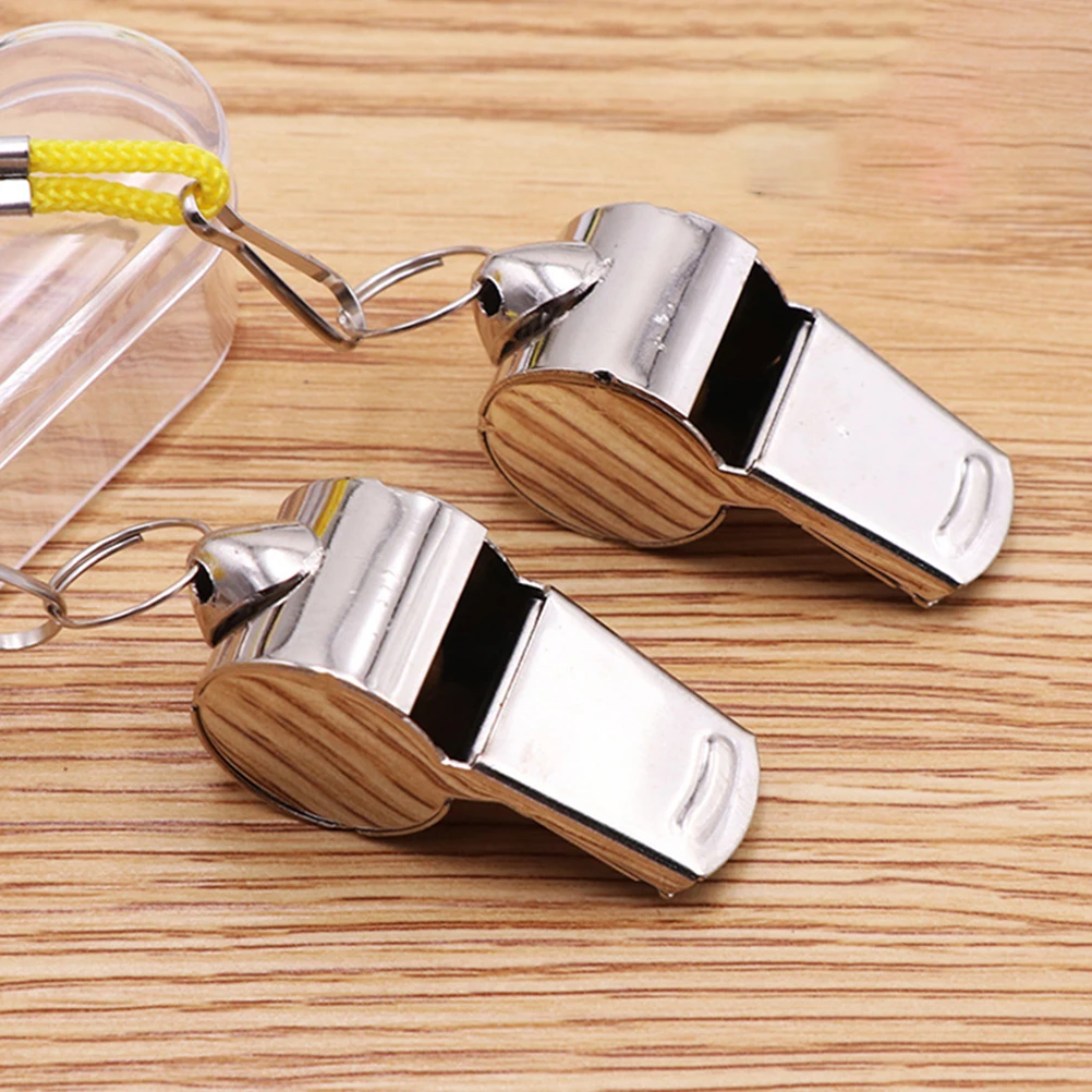 

12 Pcs Stainless Steel Whistle Loud Sound Outdoor Aid Multi Use Portable Metal Lanyard Safe Durable Team