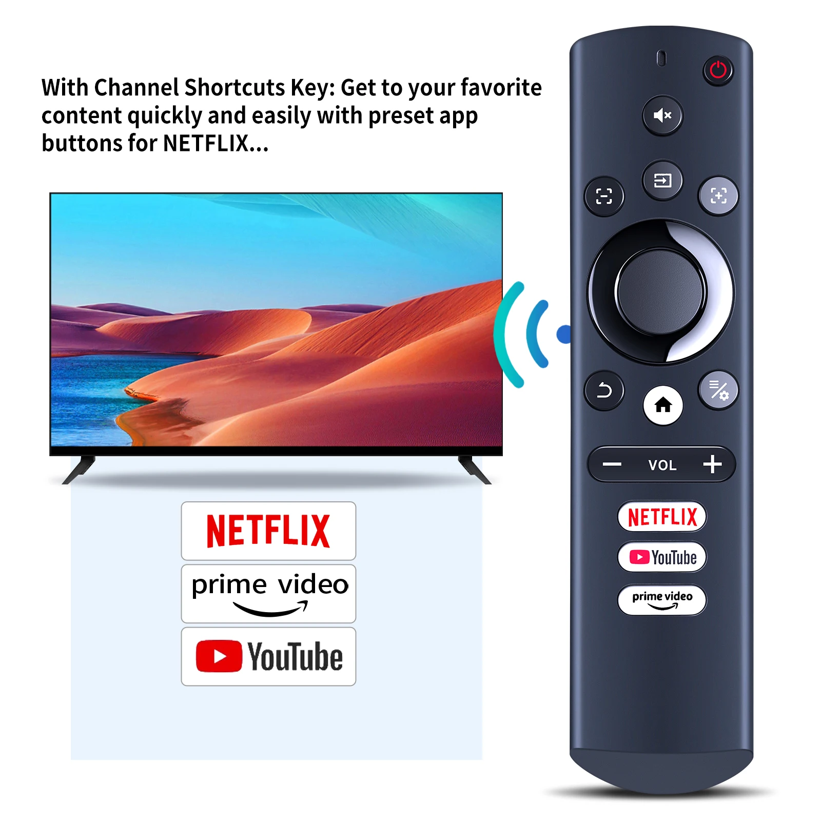 جهاز تحكم عن بعد جديد لجهاز عرض الفيلم الخارجي ELEPHAS 2024 4K مع YouTube NETFLIX