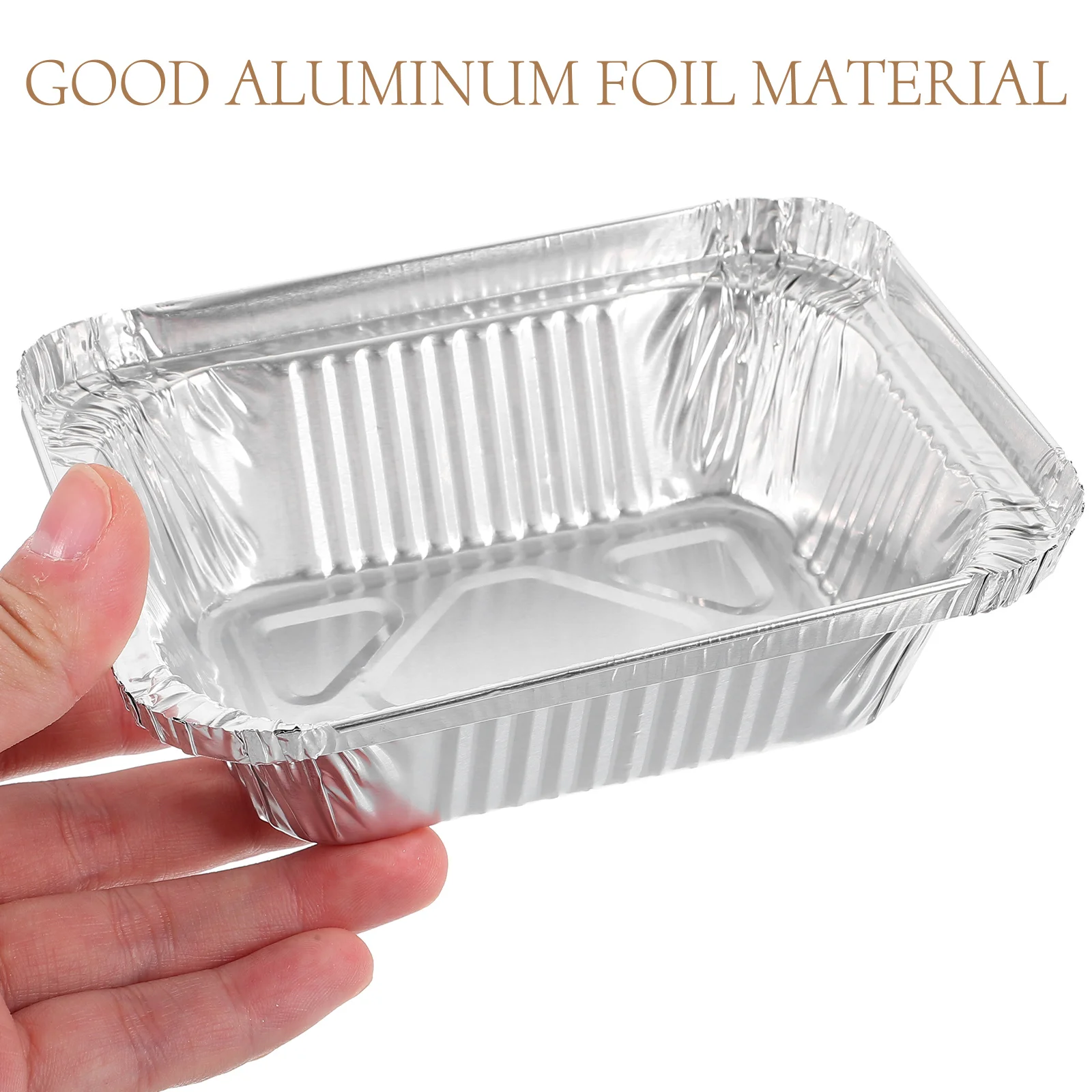 50pcs Disposable Aluminum Foil Pan Handy Food Containers multiuse Disposable Takeout Packing Pans kichen Baking Pan camping tool