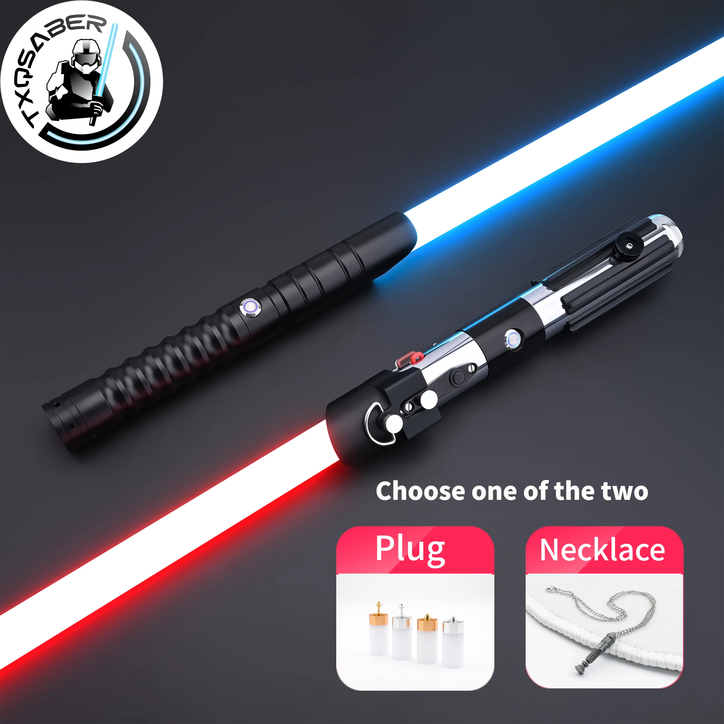 TXQSABER Lightsaber Pixel RGB Lightsword Smooth Swing FOC Blaster Heavy Dueling Jedi Metal Hilt Light Sword Toys for Adult