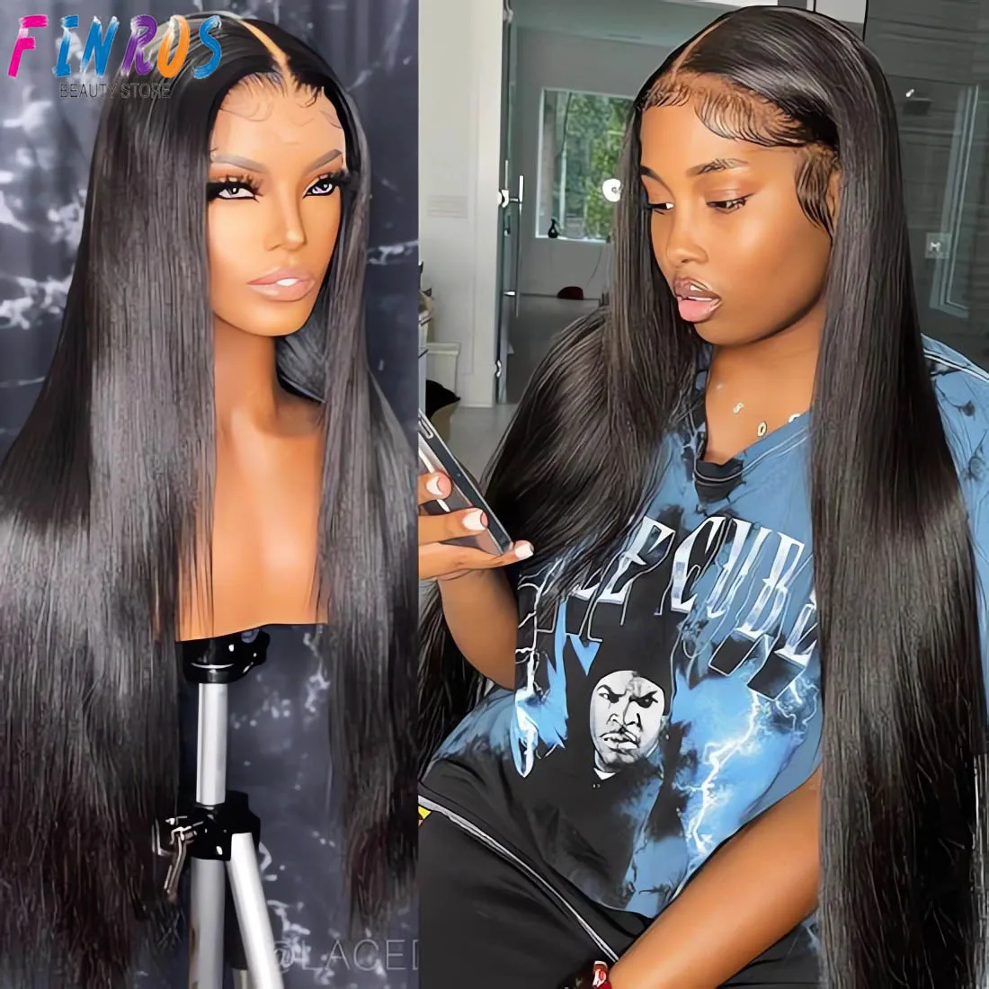 HD Lace Wig 13x6 Human Hair Bone Straight Lace Front Wig 13x4 HD Transparent Lace Frontal Wigs For Women Brazilian Hair Wigs