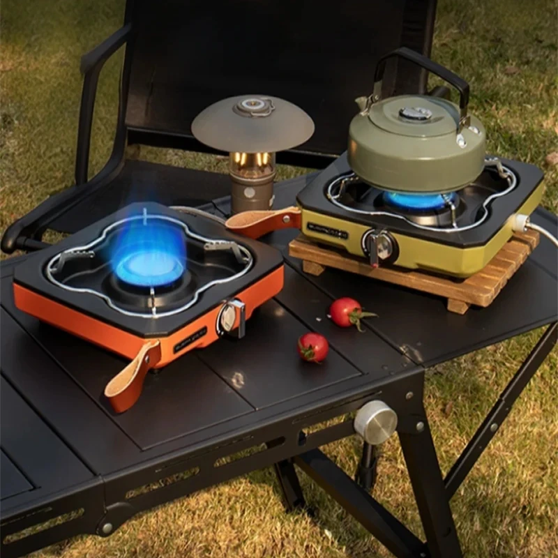 

Настольная уличная газовая плита, портативная печь на пропане/бутане, 3200 Вт, для кемпинга, пикника, приготовления чая, карточный газовый баллон