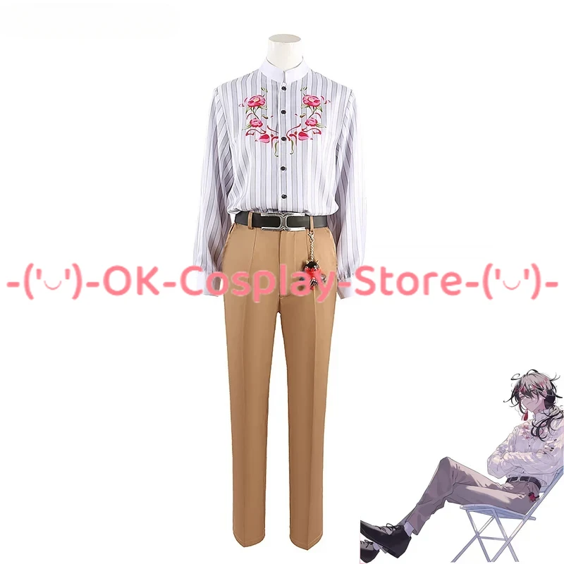 

Luxiem Sakura Bloom Vox Akuma Cosplay Costume Yutuber Suit Casual Wear Halloween Party Uniforms Custom Made